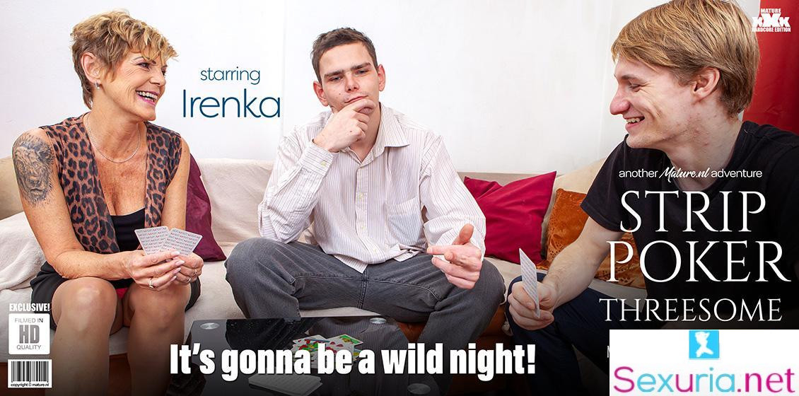 Mature NL - Irenka - Stripoker threesome with a mature slut and two toyboys 1080p