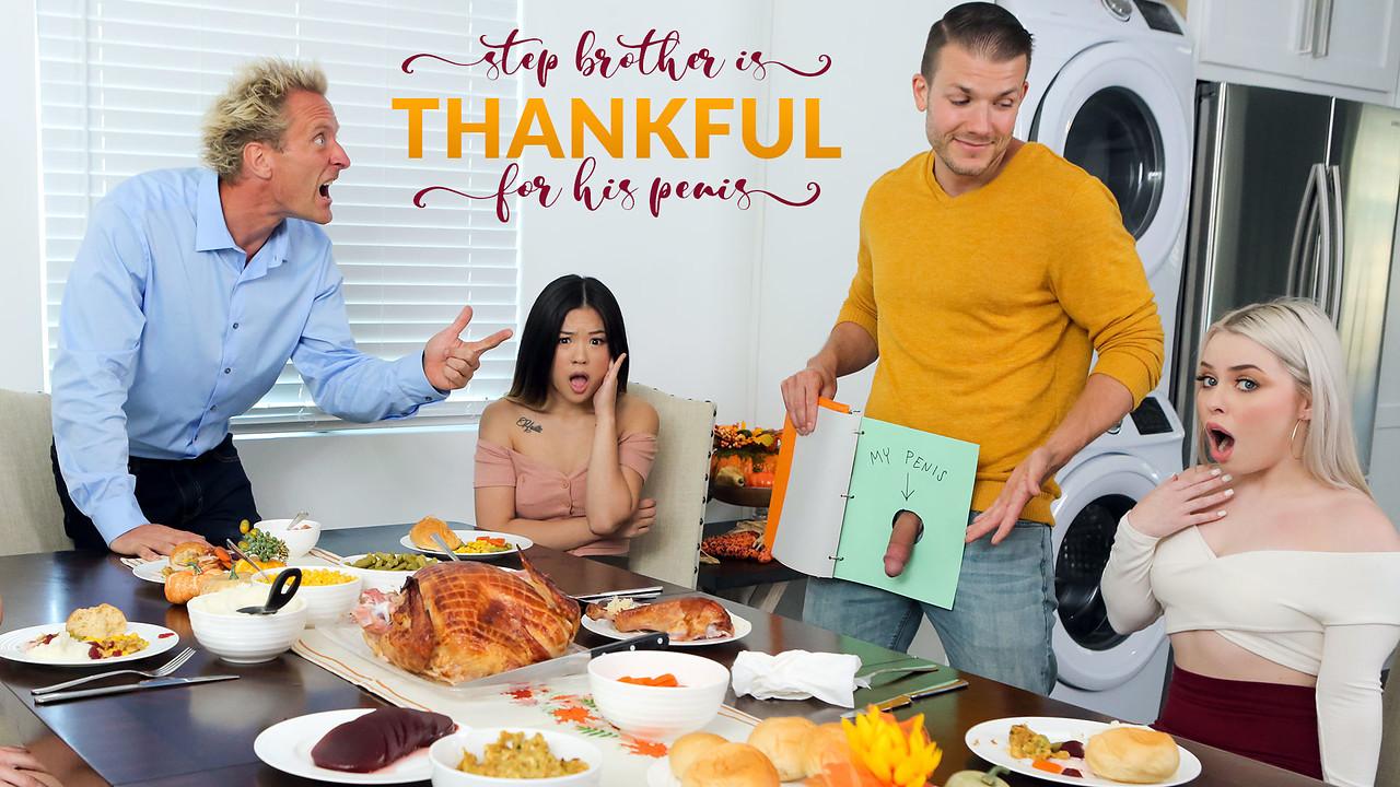 Haley Spades, Lulu Chu - Stepbrother Is Thankful For His Penis