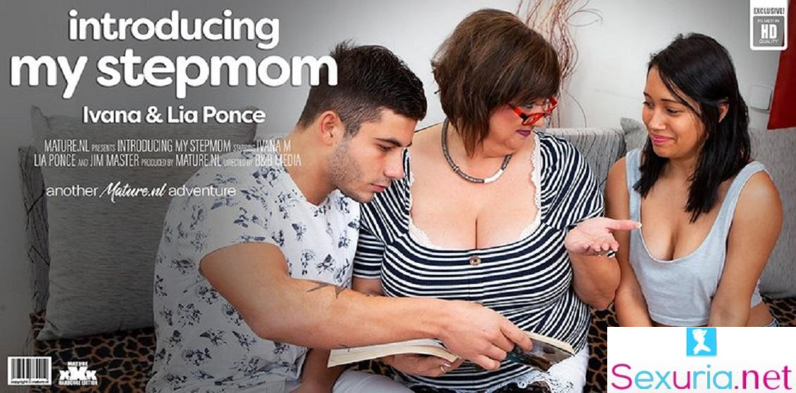 Mature NL - Ivana M. & Lia Ponce - Big breasted Ivana is showing a hot young couple how it all works 1080p