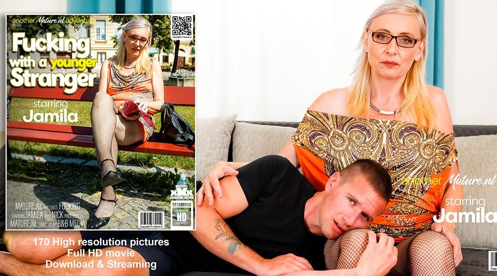 Jamila (49), Nick (32) - Mature Jamila fucking and sucking a younger guy at home - 1080p