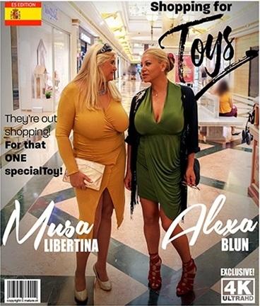Alexa Blun, Musa Libertina - Sexy big tits mature lesbians in the shopping mall 1080p