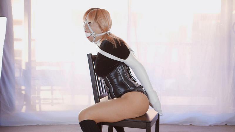 Mina - Black Velvet and PVC Panties 1080p