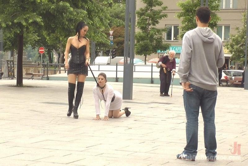 Fetish Liza, Lucia Love - Disgusting Piss Guzzling Slut Paraded Through Budapest 720p