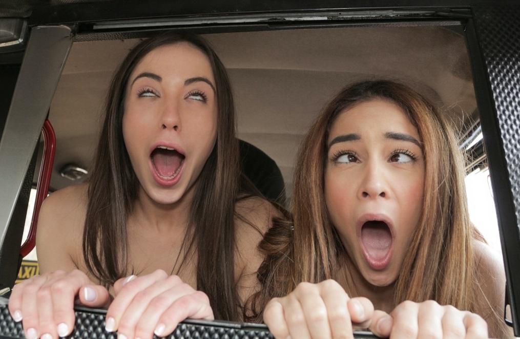 Ginebra Bellucci, Anastasia Brokelyn - Cheeky Spanish Lesbians fuck Cabbie 1080p