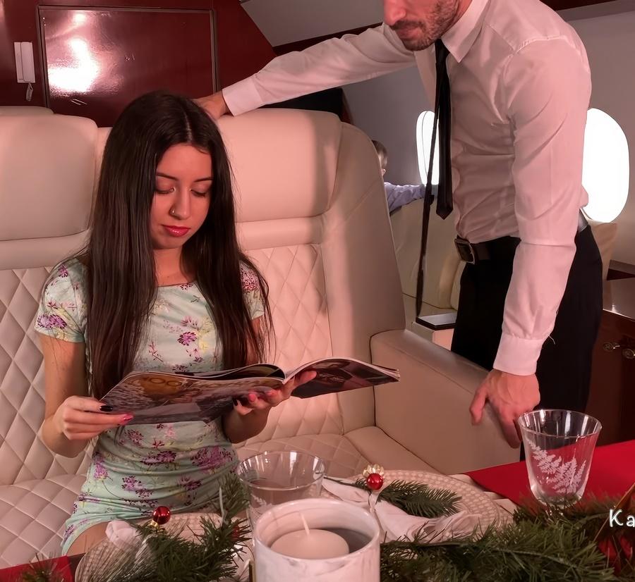 Katty West - Two Stewards Fucked a Business Lady In a Plane In All Holes FullHD 1080p