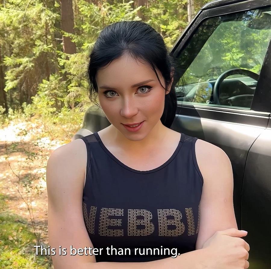 Sweety Fox - Busty Fit Girl Fucks Stranger In Wood UltraHD/4K 2160p