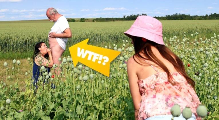 Lucka Petite , Andrea Wet - Outdoor sex with older couple FullHD 1080p