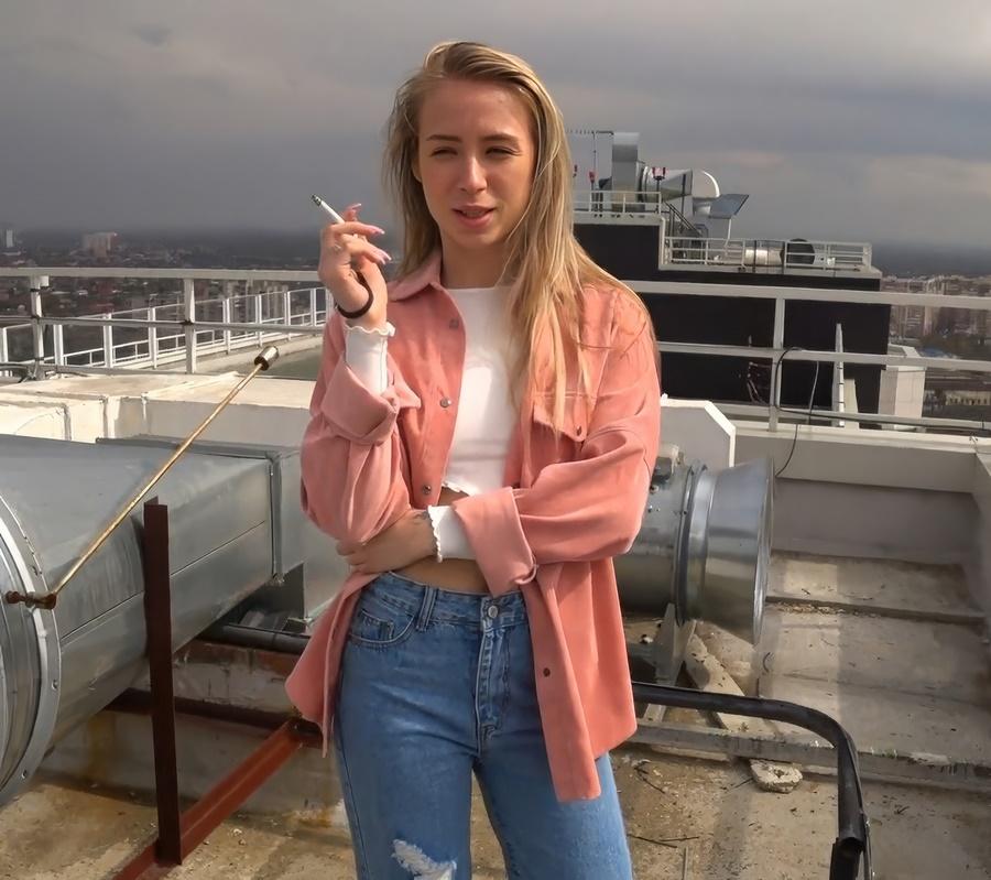 Leksa Biffer - Lustful Bitch Almost Swallowed a Guys Dick Right On The Street FullHD 1080p