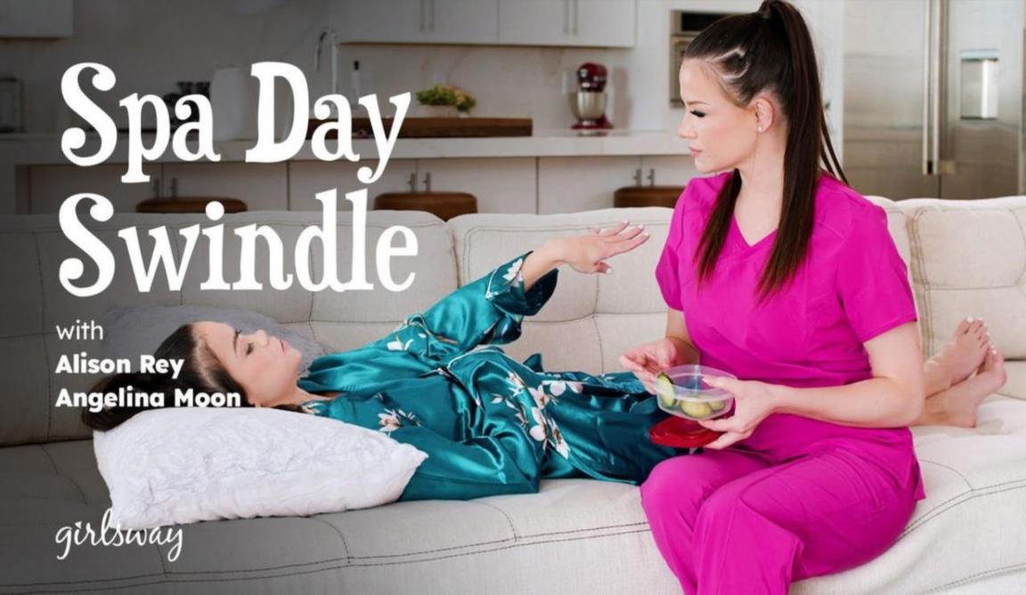 Alison Rey, Angelina Moon - Spa Day Swindle FullHD 1080p