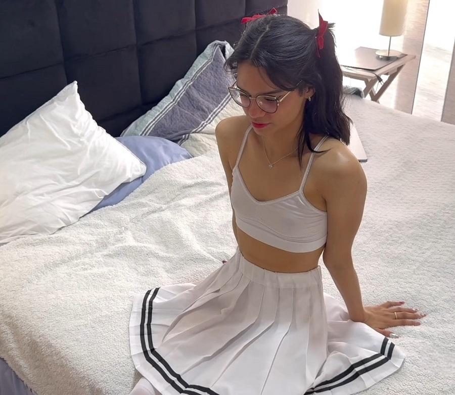 Antodoll - Innocent Cheerleader Swallows Cum In Front Of The Camera FullHD 1080p