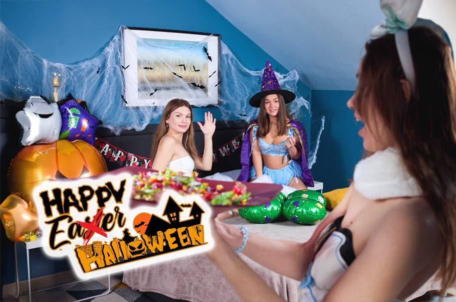 Kitty Doll88, Milka Wey, Milka Onyx, Hazel Grace - Halloween Witches FullHD 1080p