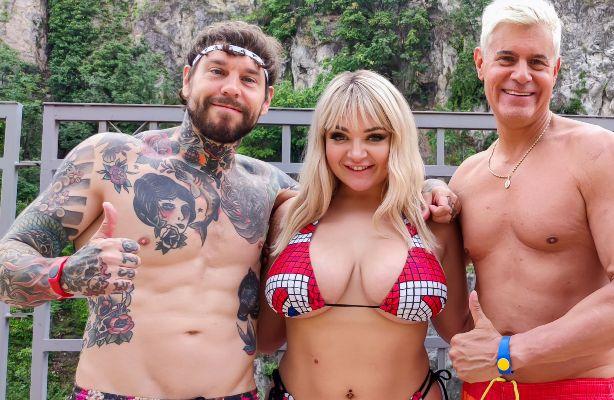 Lana Wolf - Huge Natural Tits Blonde Lana Wolf Follows The Rainbow To Threesome FullHD 1080p/HD 720p