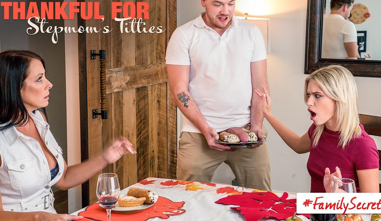 Kiara Cole & Reagan Foxx - Thankful For My Stepmoms Titties 1080p