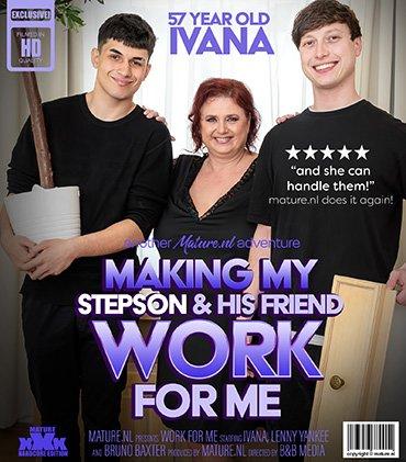 Ivana M., Bruno Baxter, Lenny Yankee - Curvy stepmom Ivana has a threesome with her stepson and his best friend after working for her FullHD 1080p
