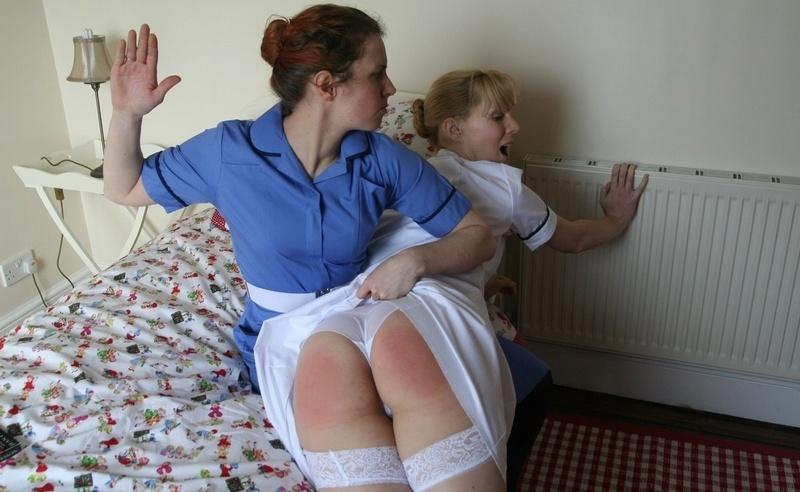 Caroline Grey, Amelia Jane Rutherford - Off Duty - NorthernSpanking - HD/720p