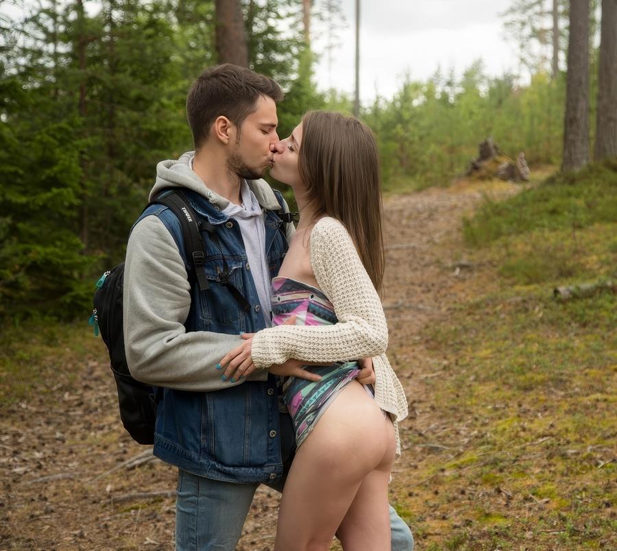 Nelya Smalls - Skinny Teen Fucked In The Woods FullHD 1080p