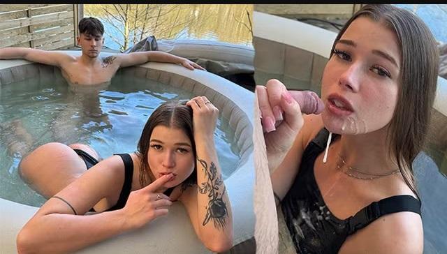 Olivia Sparkle - Moist And Horny Olivia Sparkle Enjoys Her Outdoor Whirlpool With Hydromassage FullHD 1080p