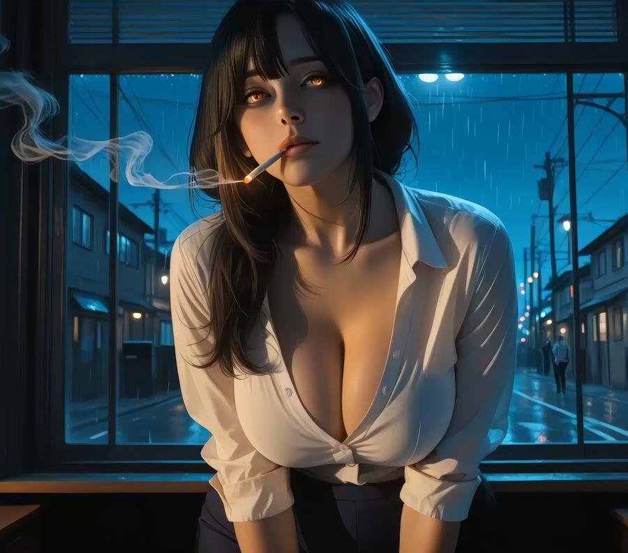 AiPorn - Neon Rain and Late Night Thoughts FullHD 1080p