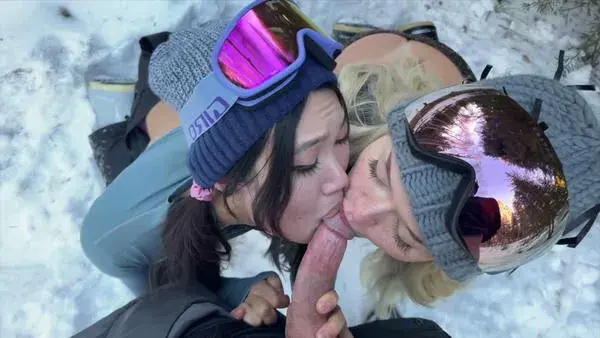 LucyMochi, Lulu Romanova - Skier Sluts Threesome 4K UHD 2160p