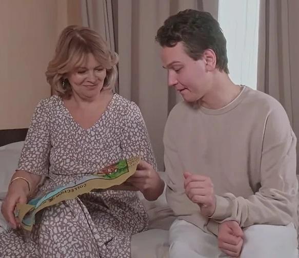 Diana, Diana V, Selena, Diana Douglas, Diana Gold, Katarine - Diana Turns Knitting With Stepson Into Seduction, he fucks her missionary, doggystyle, and more until he pulls out and shoots his load all over her plump and juicy MILF ass FullHD 1080p