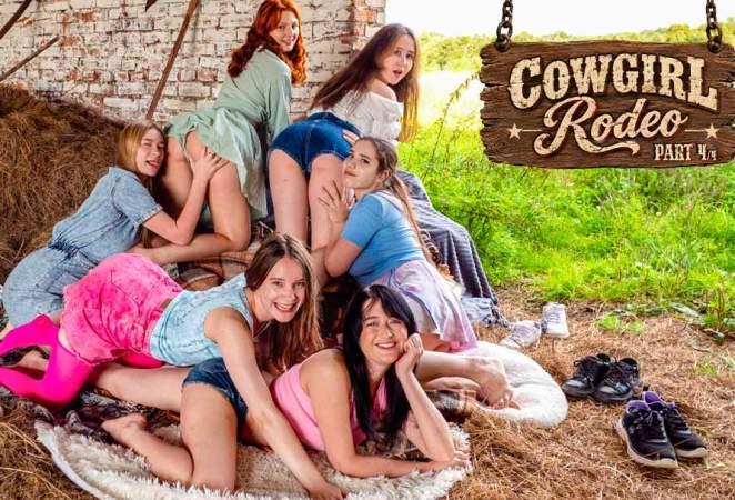 Crazy Alisha, Sugar Ann, Kate Fox, Eva Foreva, Lesly Nilson, Molly Kit - Cowgirl Rodeo 4/4, Sticky orgasms explode one after another, soaking the straw in a huge hot mess FullHD 1080p